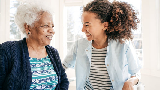 Karewatch-mg-blogs-Medical-Alerts-Are-They-An-Alternative-To-In-Home-Care african american senior and woman
